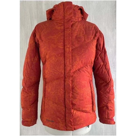 Columbia Titanium Women's Small DOWN Insulated snowboard ski Hooded Zip Jacket - Picture 2 of 16